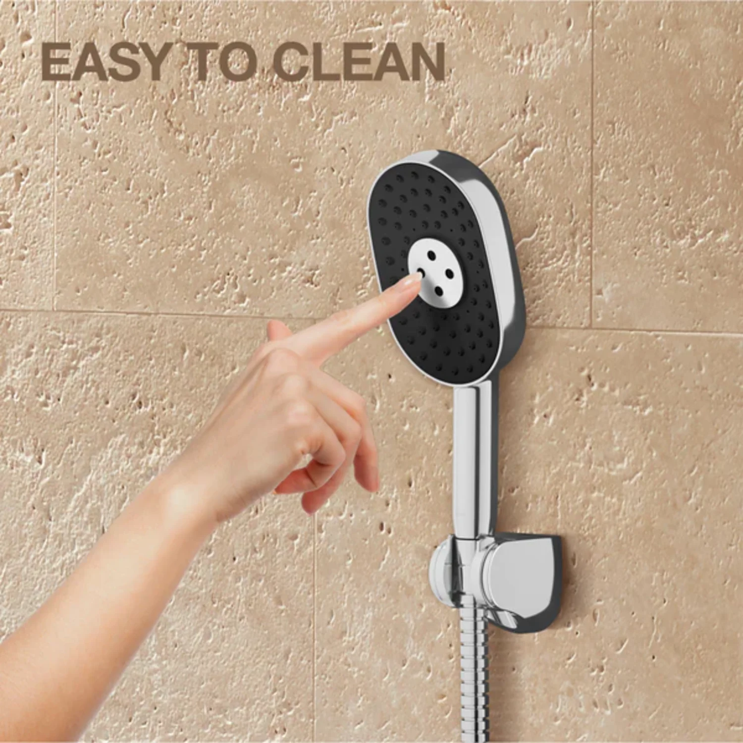 Statement Oblong three-function handshower