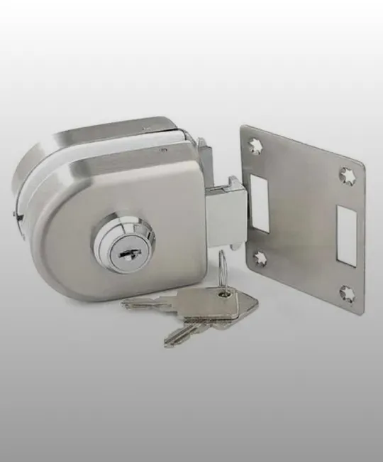 Wall to Glass Lock Round/Square (Matt) Image