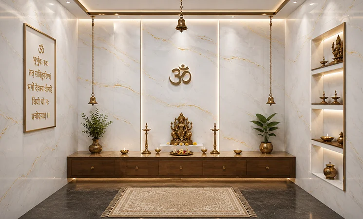 Pooja Room Tiles Design: 14 Ideas with Vastu Tips (2026)