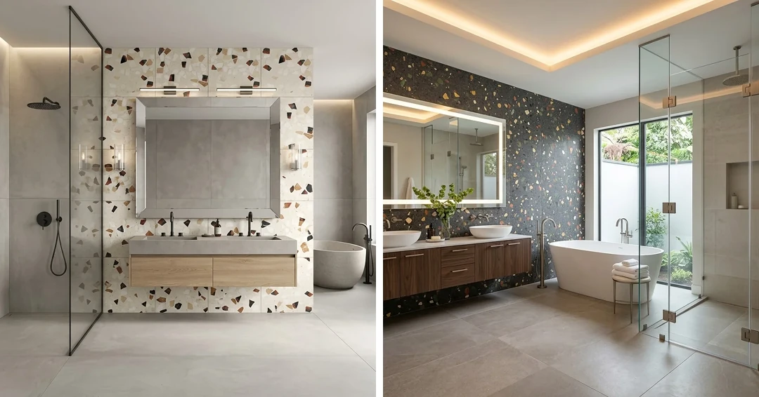 terrazzo bathroom floor tiles design – My Home Studio Bengaluru