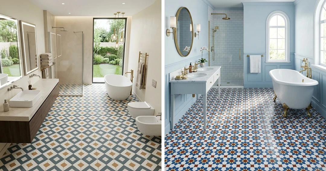 hexagon bathroom floor tiles design – My Home Studio Bengaluru