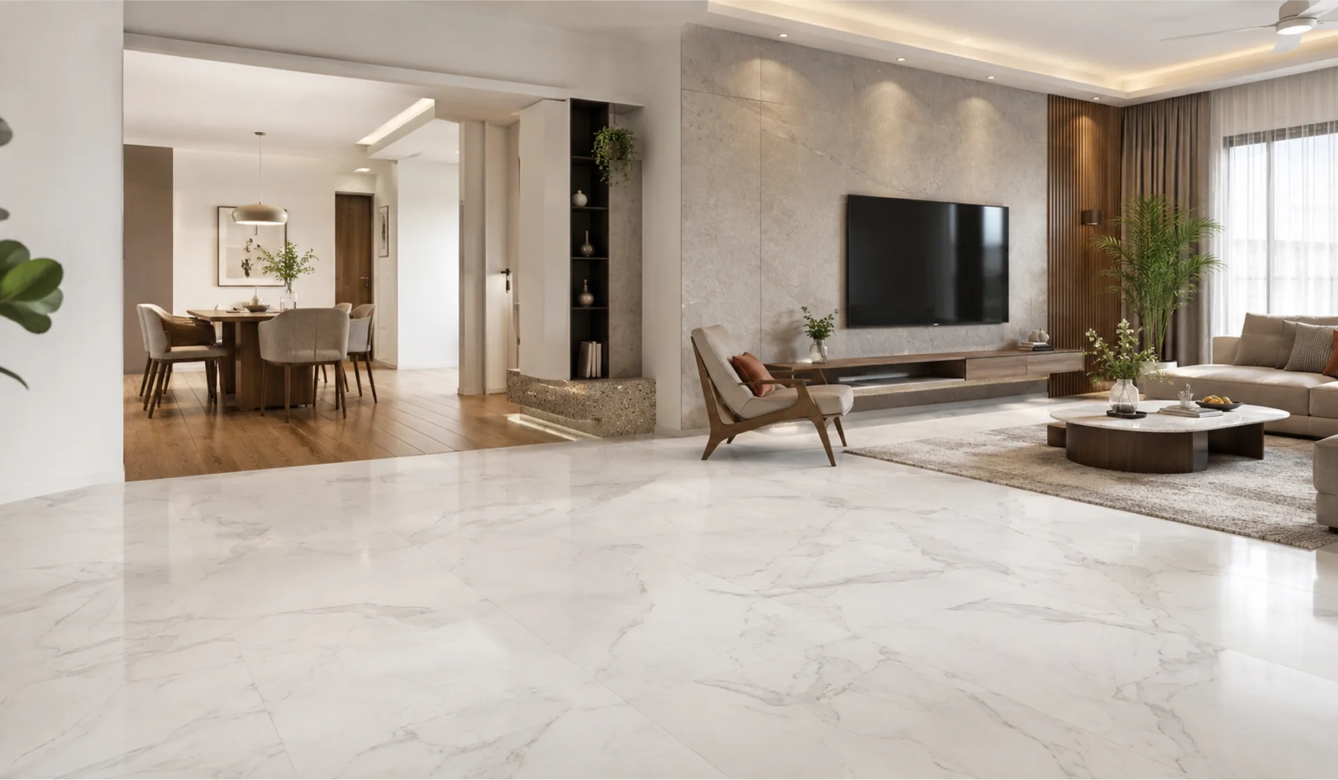 hall floor tiles design for Indian living room, My Home Studio Bengaluru